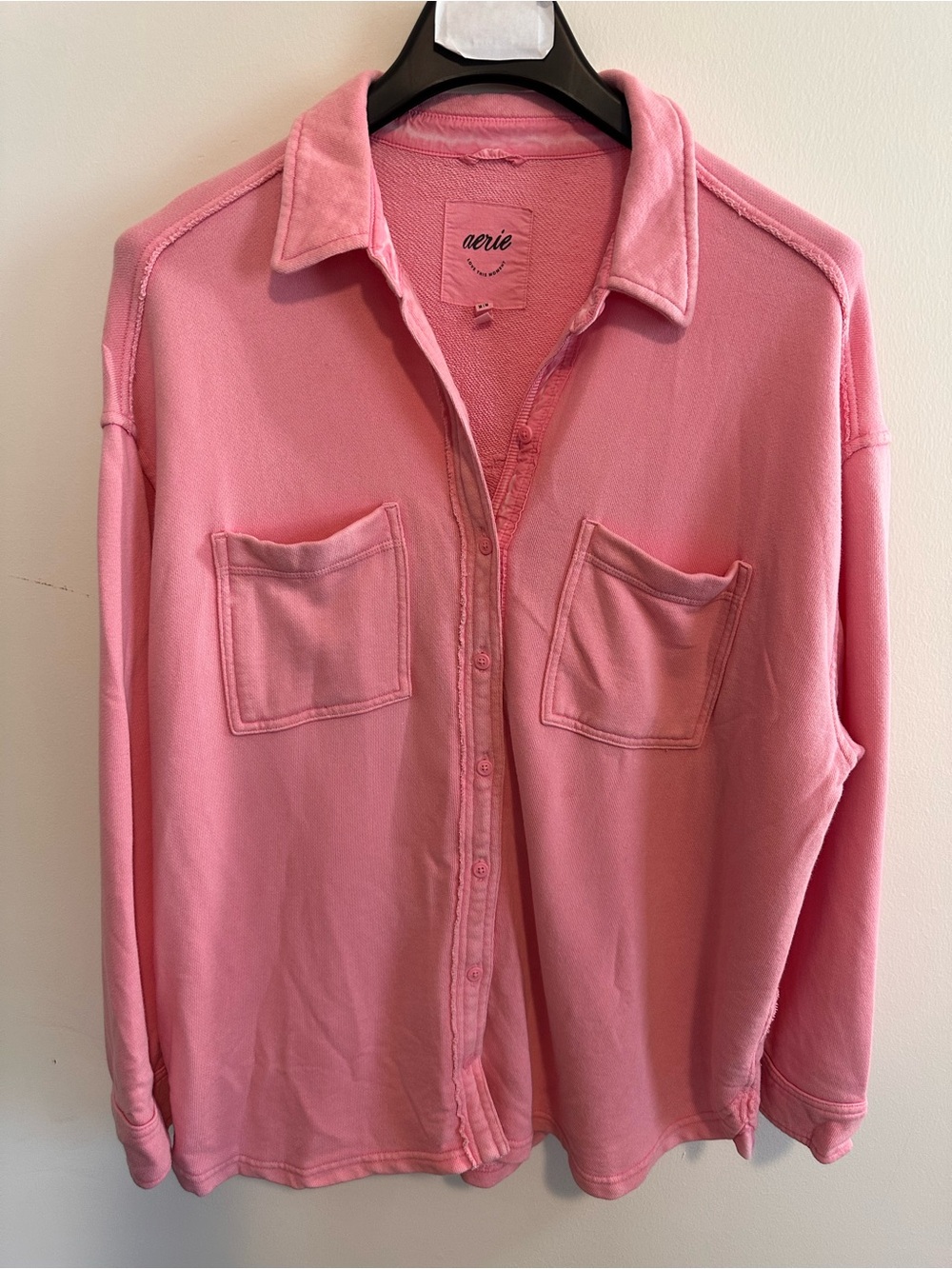 aerie Women’s shirt/ jacket Pink Casual Button-Down Shirt M